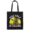 Love This Golf, Disc Golf Is Calling, Retro Golf Player Gift Canvas Tote Bag