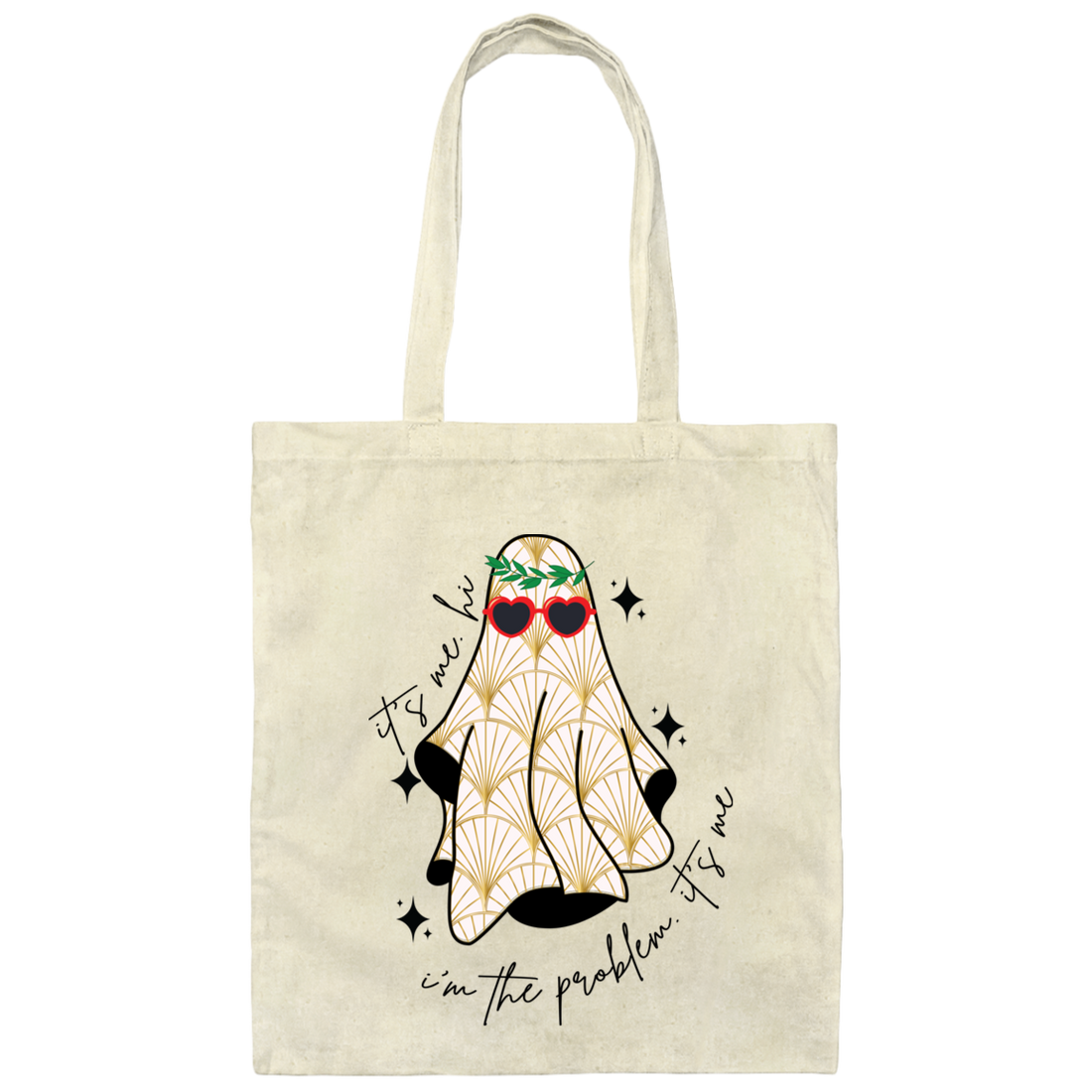 It's Me, Hi, I Am The Problem, It's Me, Hawaii Ghost Canvas Tote Bag