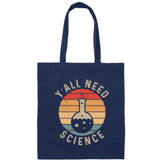 Retro Science Scientist Teacher Funny Math Chemistry Canvas Tote Bag