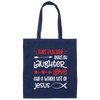 Christian Teacher, Runs On Laughter Love And A Whole Lot Of Jesus Canvas Tote Bag