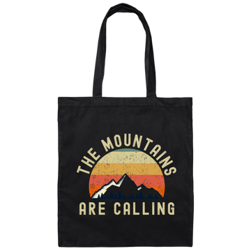 The Mountains Are Calling Hiking Canvas Tote Bag