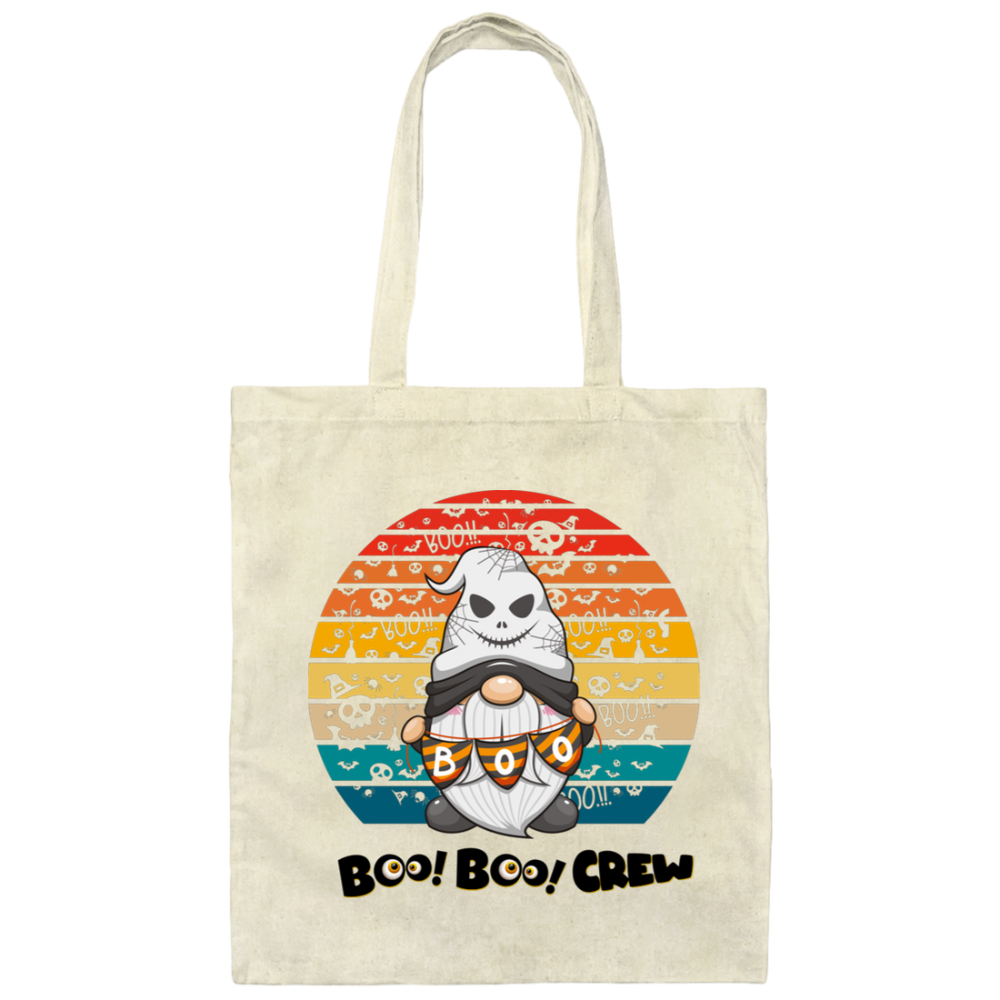 Boo Boo Crew, Halloween Retro, Cute Boo Halloween Canvas Tote Bag