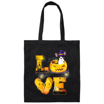 Funny French Bulldog, Halloween Gift, Horror Bulldog, Cute Bulldog Gift Canvas Tote Bag
