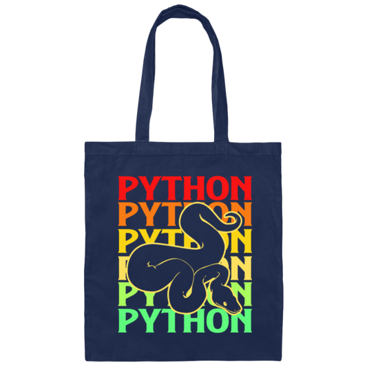 Boa Constrictor, Venom Ball, Python Snake, Reptile Colorful Snake Canvas Tote Bag