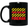 Foreman Gift, Foreman Construction, Construction Gift, Best Foreman Black Mug