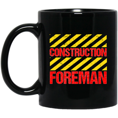 Foreman Gift, Foreman Construction, Construction Gift, Best Foreman Black Mug