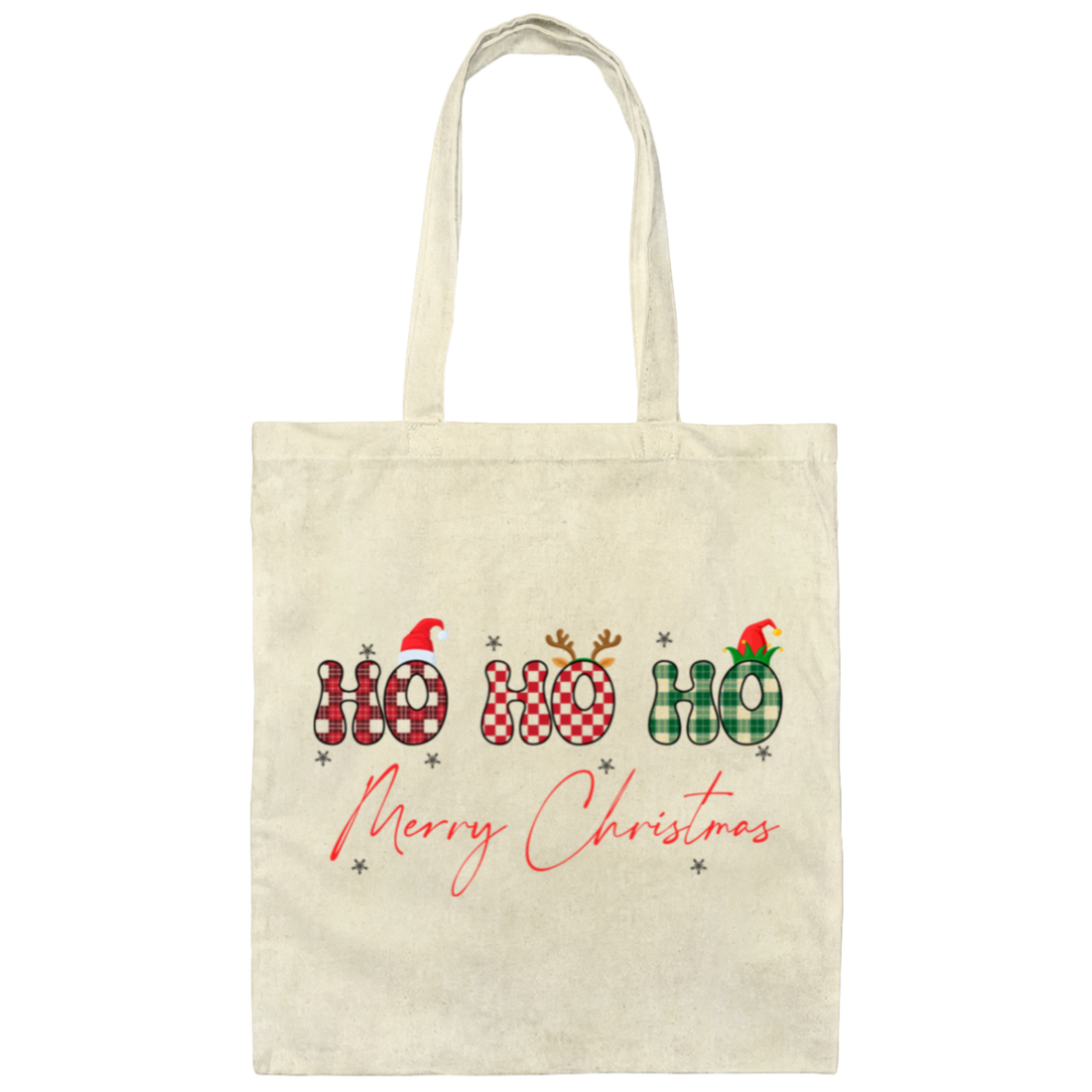 Ho Ho Ho, Merry Christmas, My Retro Christmas Canvas Tote Bag