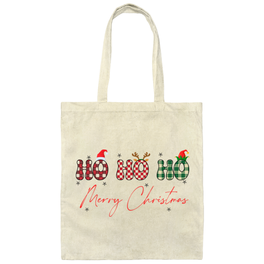 Ho Ho Ho, Merry Christmas, My Retro Christmas Canvas Tote Bag