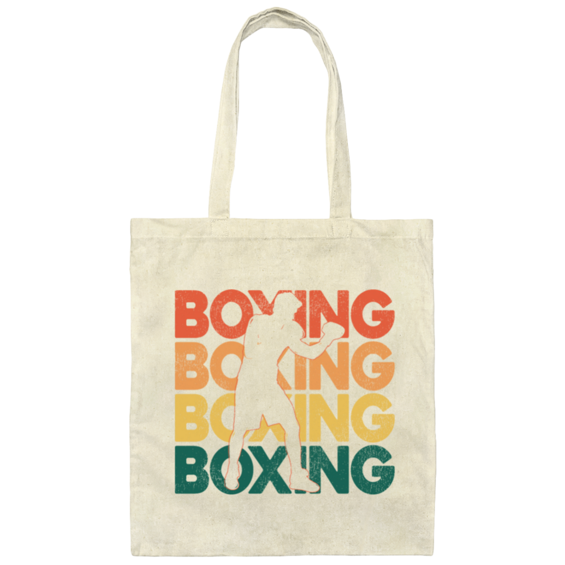 Love Boxing Retro Boxing Vintage Boxing Boxing Silhouette Canvas Tote Bag