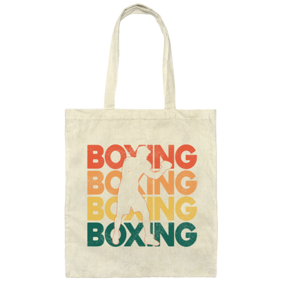 Love Boxing Retro Boxing Vintage Boxing Boxing Silhouette Canvas Tote Bag
