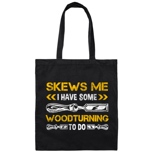Funny Woodworking Pun Wood Carving Carpenter Canvas Tote Bag