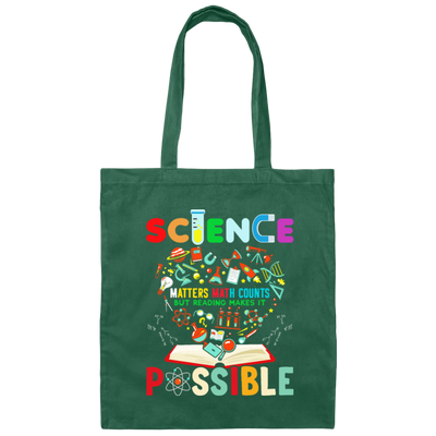 Math Lover Science Matters Math Counts But Reading Makes It Possible Canvas Tote Bag