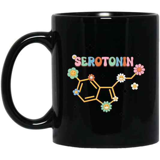 Serotonin, Chemical Lover, Blink Serotonin Black Mug