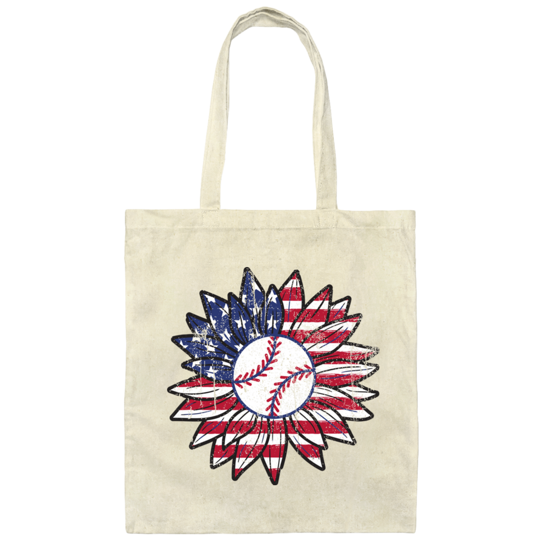 American Baseball, Sunflower Baseball, Leopard Sunflower-3 Canvas Tote Bag