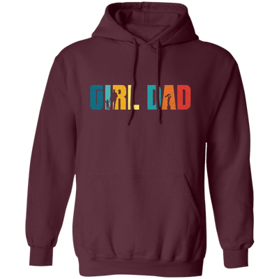 Girl Dad, Daughter's Dad, Father's Day Gifts, Retro Daddy Pullover Hoodie