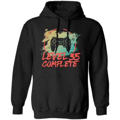 Level 35 Complete, Vintage 35th Wedding, Anniversary 35th, Best 35th Gift Pullover Hoodie