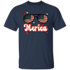 Sunglasses America, American Flag, Star America Unisex T-Shirt