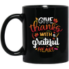 Give Thanks With A Grateful Heart, Thanksgiving Black Mug