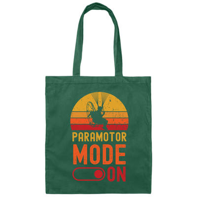 Retro Love To Fly, Paramotor Mode On Love, Paraglider Gift Canvas Tote Bag