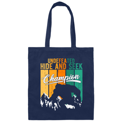 Funny Bigfoot Undefeated Hide And Seek Champion Canvas Tote Bag