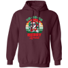 Ho Ho Ho Merry Xmas, Retro Christmas, Funny Santa, Merry Christmas, Trendy Christmas Pullover Hoodie