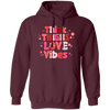 Thick Thighs Love Vibes, Retro Valentine, Love Valentine, Valentine's Day, Trendy Valentine Pullover Hoodie