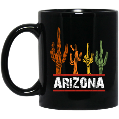 Arizona US State, Cactus Retro, Love Cactus, Best Of Cactus, Love Arizona Black Mug