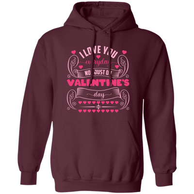 I Love You Everyday, Not Just On Valentine's Day, Valentine Lover, Valentine's Day Pullover Hoodie