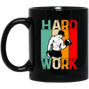 Retro Hard Work, Hard Working, Hard Working To Do The Gym Black Mug