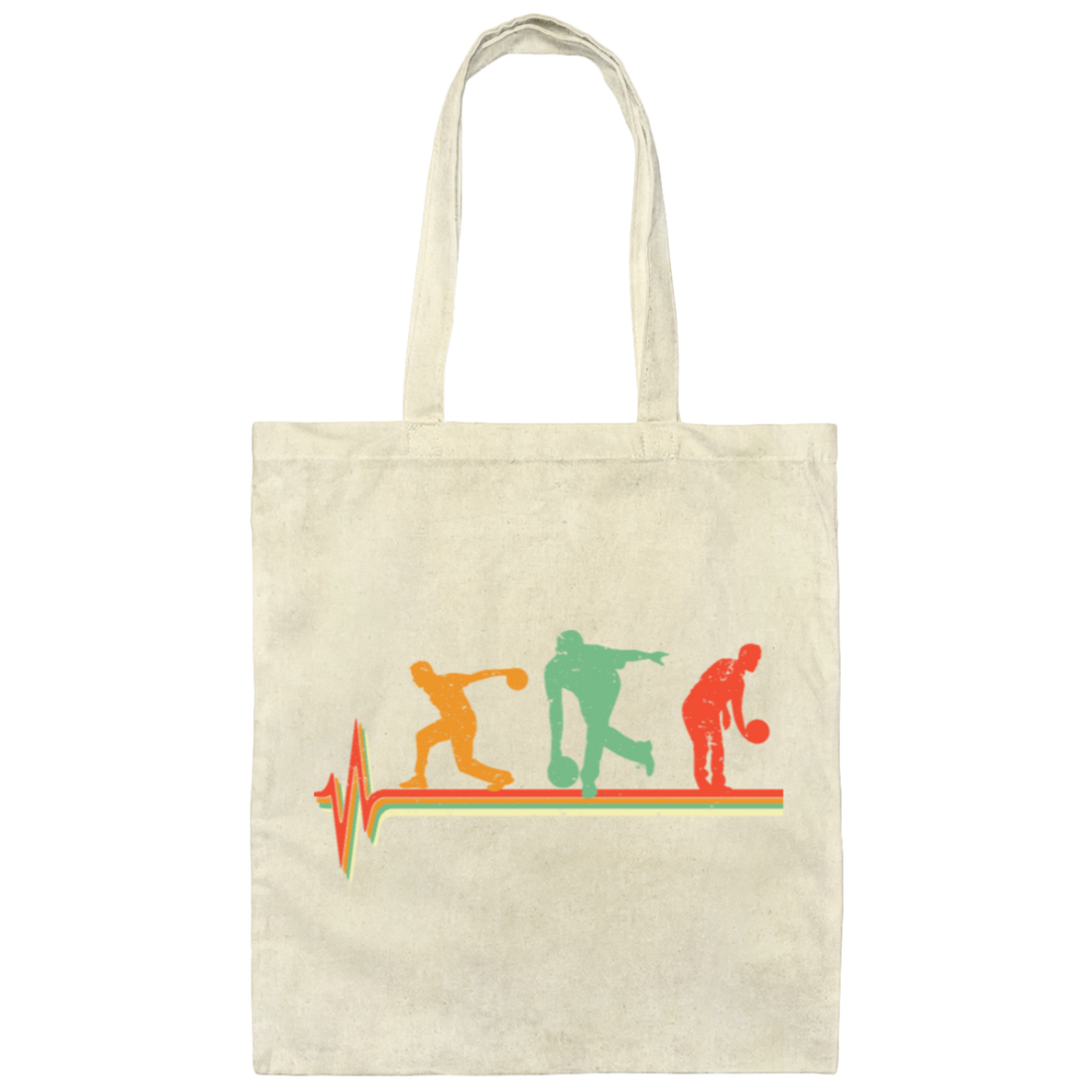 Bowling Lover, Retro Bowling, Bowling Lover Gift, Vintage Gift Canvas Tote Bag