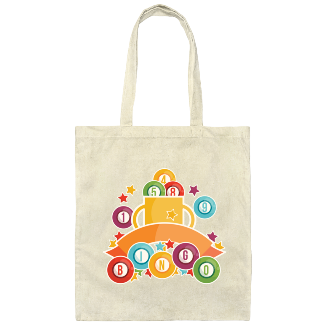 Get The Trophy, Win The Game, Bingo, Bingo Trophy Canvas Tote Bag