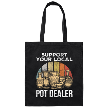 Funny Pottery Joke for Clay Potter, Vintage Pottery Gift Canvas Tote Bag