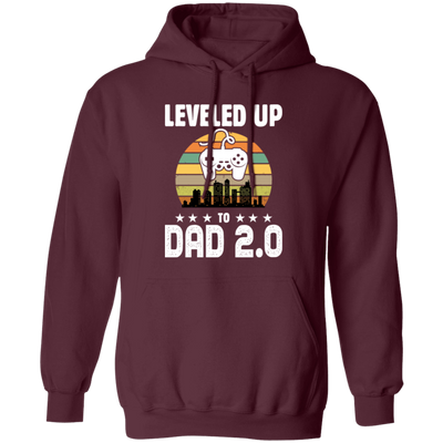 Leveled Up To Dad 2.0, Retro Father's Day, Love Daddy, Vintage City Pullover Hoodie