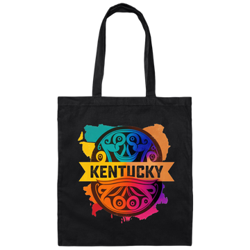 Love Kentucky, Best Of Colorful Gift, Mixed Pattern, Kentuky Lover Canvas Tote Bag
