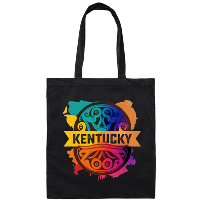 Love Kentucky, Best Of Colorful Gift, Mixed Pattern, Kentuky Lover Canvas Tote Bag