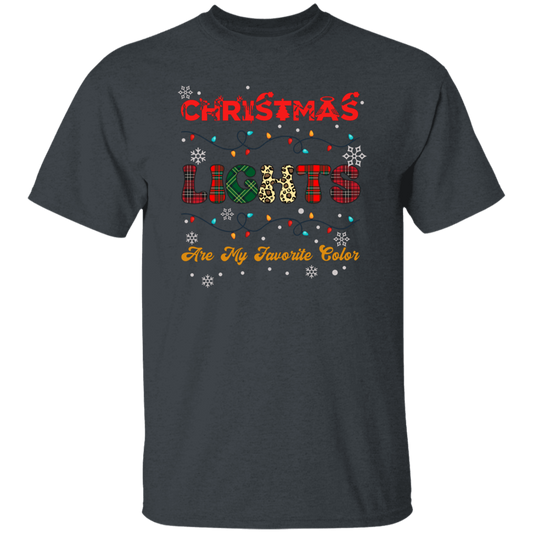 Christmas Lights Are My Favorite Color, Retro Christmas Unisex T-Shirt