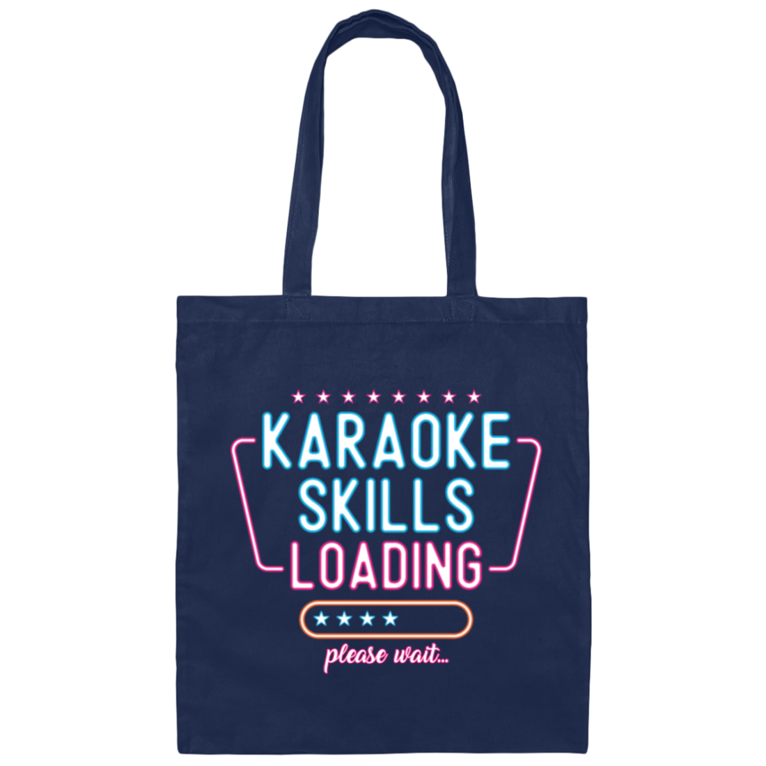 Retro Karaoke Lover Gift, Karaoke Skills Loading, Please Wait Canvas Tote Bag