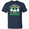 "Join in on the festive fun with our St Patrick's Day With The Gnomies, Patrick Gnome Unisex T-Shirt. Show off your holiday spirit with this charming and comfortable t-shirt, perfect for celebrating with friends and family. Order now and get ready to spread some luck of the Irish!"