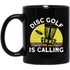 Love This Golf, Disc Golf Is Calling, Retro Golf Player Gift Black Mug