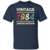 Vintage Birthday, 1984 Birthday, Retro 1984, Retro Birthday Unisex T-Shirt