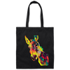 Donkey Colored Design Jackass Mule For Animal Lovers Owners True Friend Colorful Canvas Tote Bag