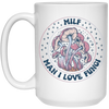 MILF, Man I Love Fungi, Purple Fungi, Mushrooms Bushes White Mug