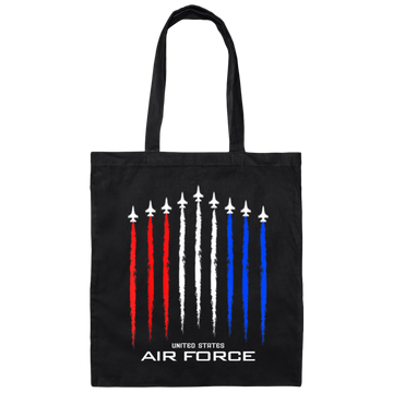 American Flag, Air Force, US Veterans, 4th Of July, Love Plane Gift Canvas Tote Bag