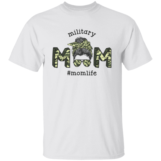 Military Mom, Mom Life, Army Mom, Messy Bun Unisex T-Shirt