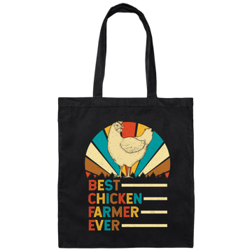 Love Chicken, Best Chicken Farmer Ever, Love Farmer Gift Canvas Tote Bag