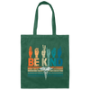American Sign Language Be Kind Retro Canvas Tote Bag
