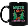 Santa Claus With Reindeer, Cute Santa Claus, Santa I Flying, Merry Christmas, Trendy Christmas Black Mug