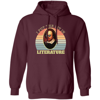 I Put The Lit In Literature, Retro Literature Pullover Hoodie