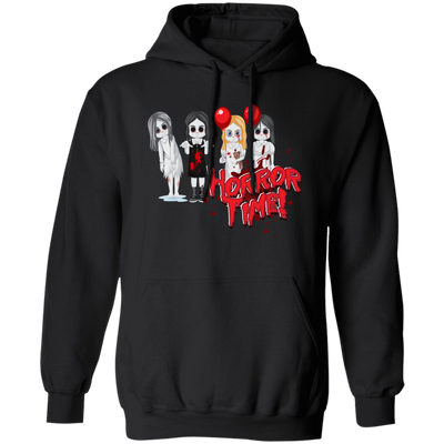 Horror Time, Horror Nigth, Happy Halloween, Cute Ghost Pullover Hoodie