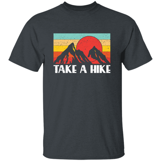 Sunset Two Mountain, Take A Hike Retro, Vintage Climbing, Vintage Style Unisex T-Shirt